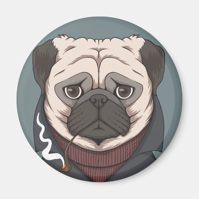Cute Pug Magnet (Front)