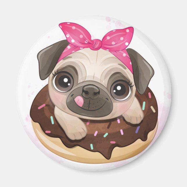 Cute Pug Magnet (Front)