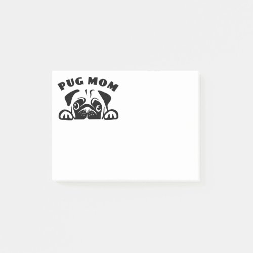 Cute Pug Mom Puppy Dog Cartoon Puppies Pup Dogs Post_it Notes