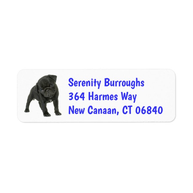 Cute Pug Mom Puppy Dog Dad Fur Mama Pugs Label (Front)