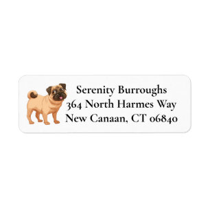 Cute Pug Mom Puppy Dog Dad Fur Mama Pugs Label