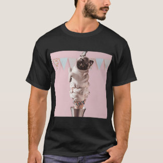 Cute Pug on Icecream T-Shirt