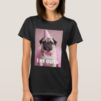 Cute Pug Pink T-Shirt