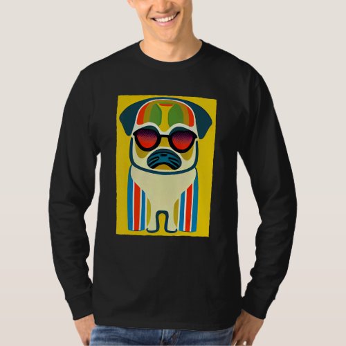 Cute Pug   Pop Pug Wearing Sunglasses T_Shirt