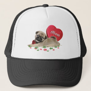 Cute Pug Puppy A Mom's Design Trucker Hat