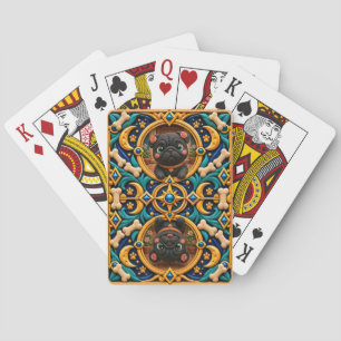 Cute Pug Puppy, Baby Dog Poker Cards