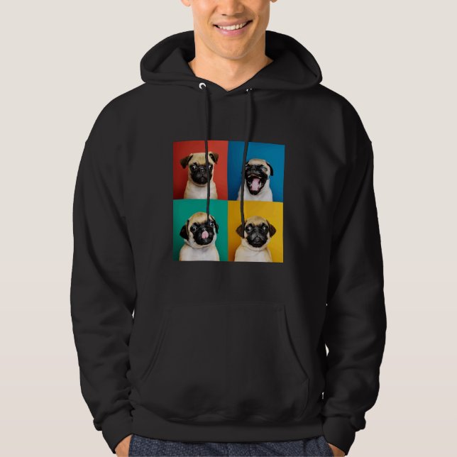 Cute Pug Puppy Classic T-Shirt 690 Hoodie (Front)