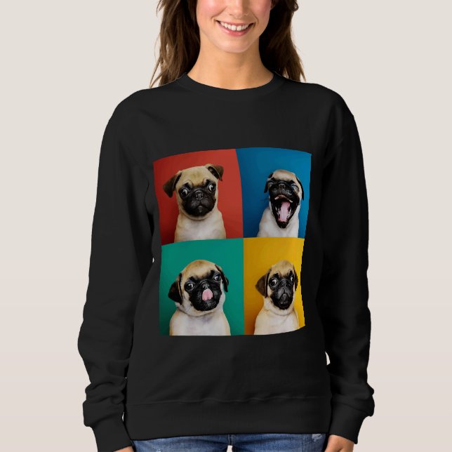 Cute Pug Puppy Classic T-Shirt 690 Sweatshirt (Front)