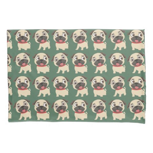 Cute pug puppy dog baby toddler kids bedroom pillow case