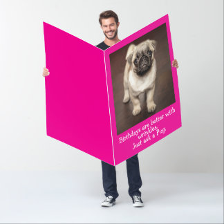 Cute Pug Puppy Dog Birthday Funny Card