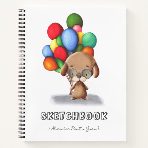 Cute Pug Puppy Dog Sketchbook Notebook