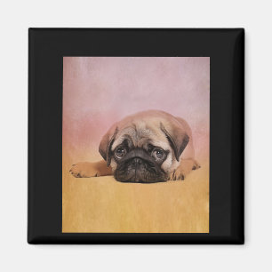 Cute Pug Puppy Pug Dog Lovers Gift Magnet