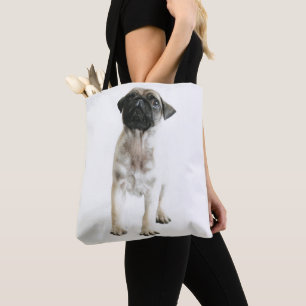 Cute Pug Puppy Tote Bag