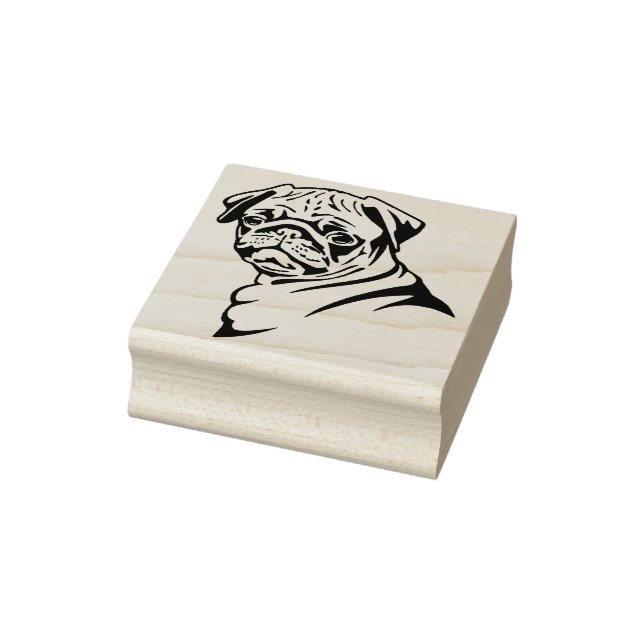 Cute Pug Rubber Stamp (Stamp)
