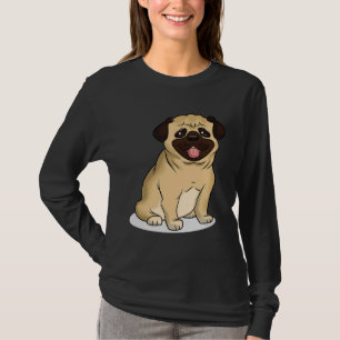 Cute Pug Sticker Design Classic T-Shirt 832