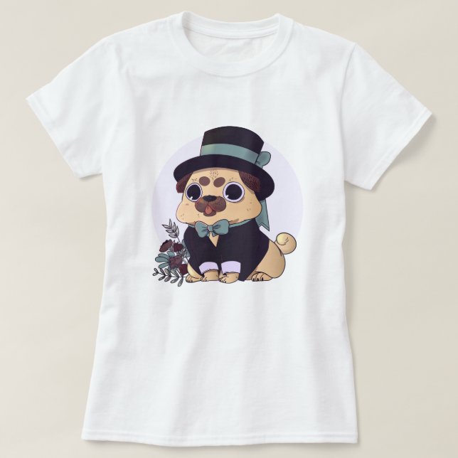 Cute Pug T-Shirt (Design Front)