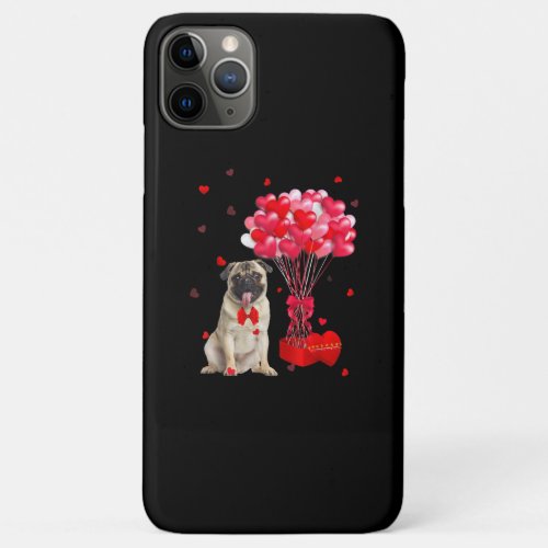 Cute Pug Valentines Day Heart Dog Lover iPhone 11 Pro Max Case