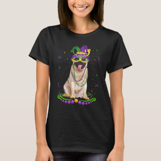 Cute Pug Wearing Carnival Mask Mardi Gras Dogs T-Shirt