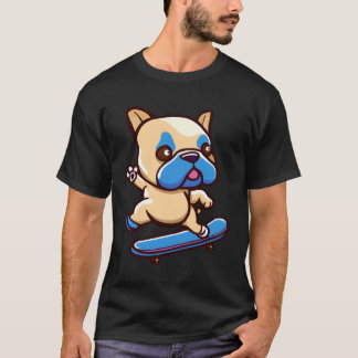 Cute pug with skateboard T-Shirt