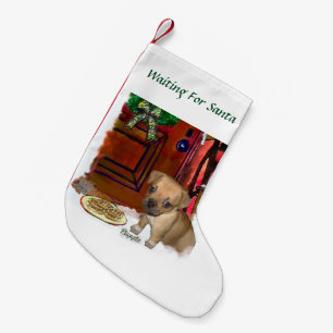 Cute Puggle Christmas Small Christmas Stocking