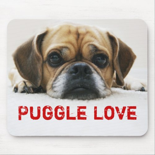 Cute Puggle Love Mousepad