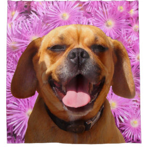 Cute Puggle Shower Curtain