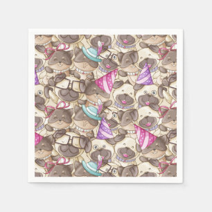 Cute Pugs Napkins