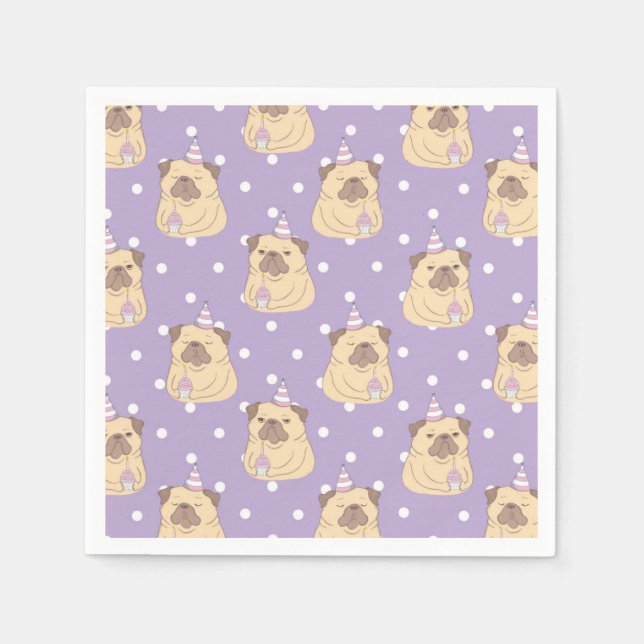 Cute Pugs Napkins (Front)