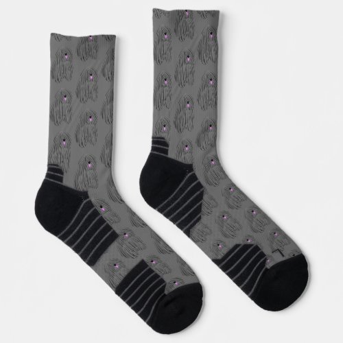 Cute Puli Dog Grey Socks
