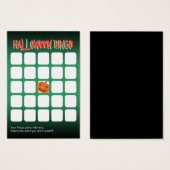 Cute Pumpkin 5x5 Scary Halloween Party Bingo Card (Front & Back)