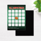 Cute Pumpkin 5x5 Scary Halloween Party Bingo Card (Desk)