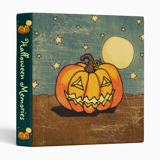 Cute Pumpkin Against Moon Binder (Front/Spine)