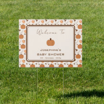Cute Pumpkin Autumn Gender Neutral Baby Shower