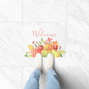Cute Pumpkin Autumn Welcome Doormat
