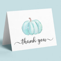 Cute Pumpkin Baby Boy Shower Thank You Card