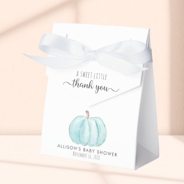 Cute Pumpkin Baby Boy Shower Thank You Favor Boxes (Creator Uploaded)