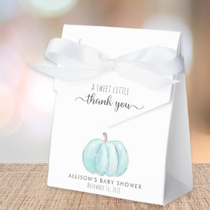 Cute Pumpkin Baby Boy Shower Thank You Favor Boxes