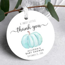 Cute Pumpkin Baby Boy Shower Thank You Favor Tags