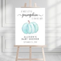 Cute Pumpkin Baby Boy Shower Welcome Foam Board