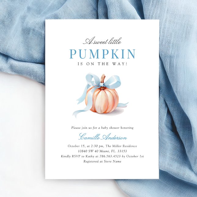 Cute Pumpkin Baby Shower  Invitation (Creator Uploaded)