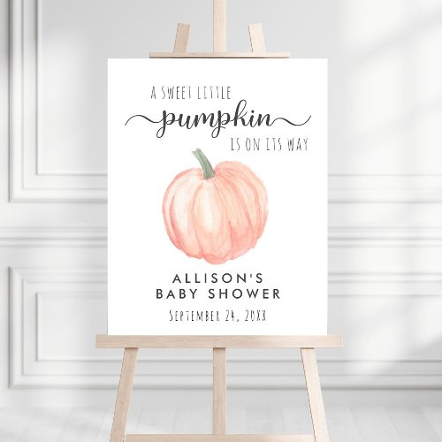 Cute Pumpkin Baby Shower Welcome Foam Board