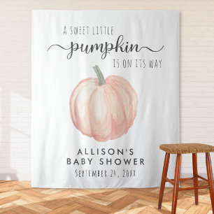 Cute Pumpkin Baby Shower Welcome Tapestry