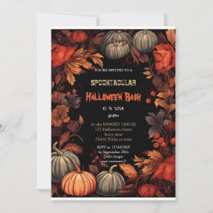 Cute pumpkin Boo Halloween bash Invitation