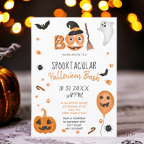 Cute pumpkin Boo Halloween bash party Invitation