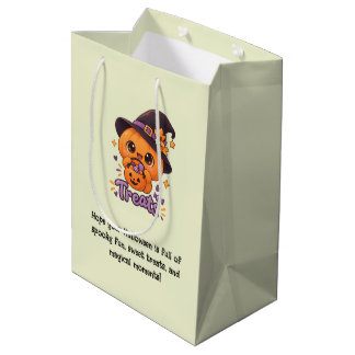 Cute Pumpkin Character 🎃🧡 Medium Gift Bag