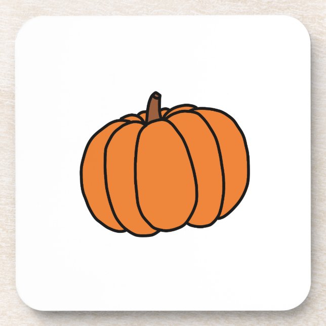 CUTE PUMPKIN DOODLE DRINK COASTER (Front)