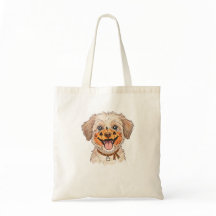 Cute Pumpkin Face Paint Dog Halloween Colored Penc