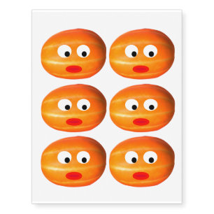 Cute Pumpkin Faces 4Marie Temporary Tattoos