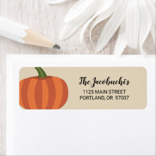 Cute Pumpkin Fall Thanksgiving Label