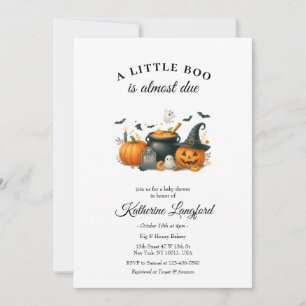 Cute Pumpkin Gender Neutral Halloween Baby Shower Invitation